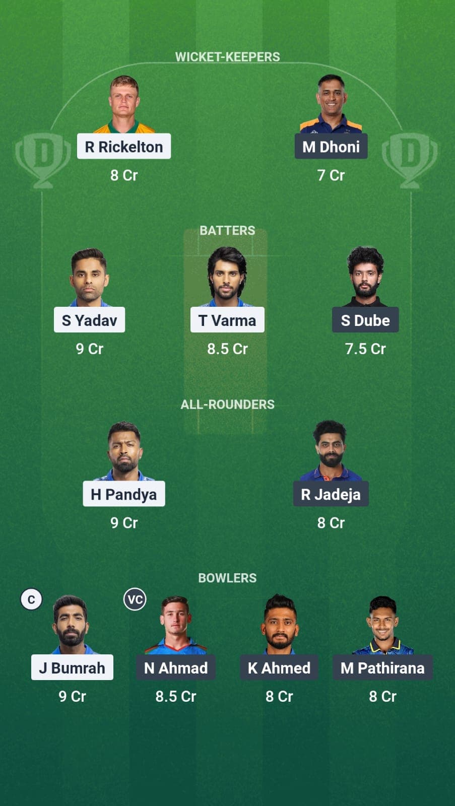 MI vs CSK Dream11
